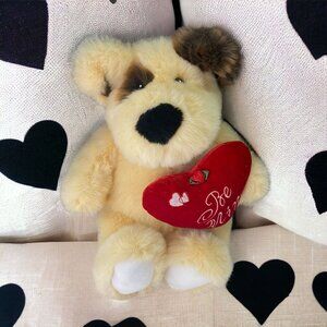 Plush Dog Stuffed Animal Be Mine Valentines Day Gift With Heart